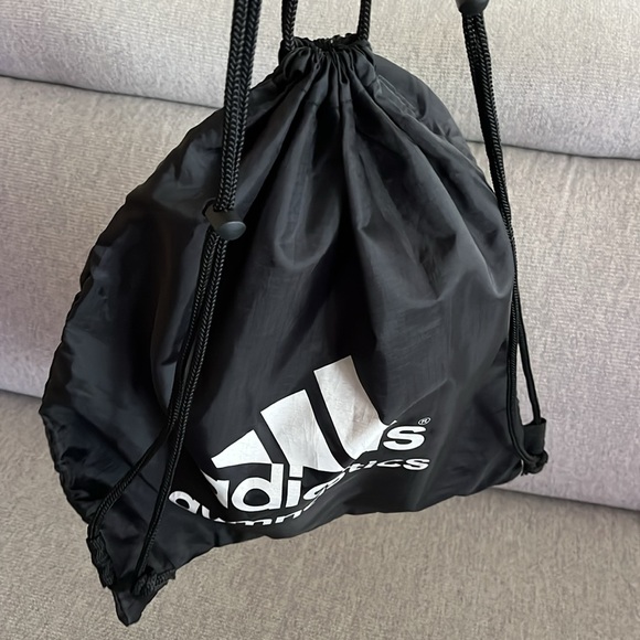Adidas Gymnastics Drawstring Backpack • Black/White • One Size - Picture 5 of 5